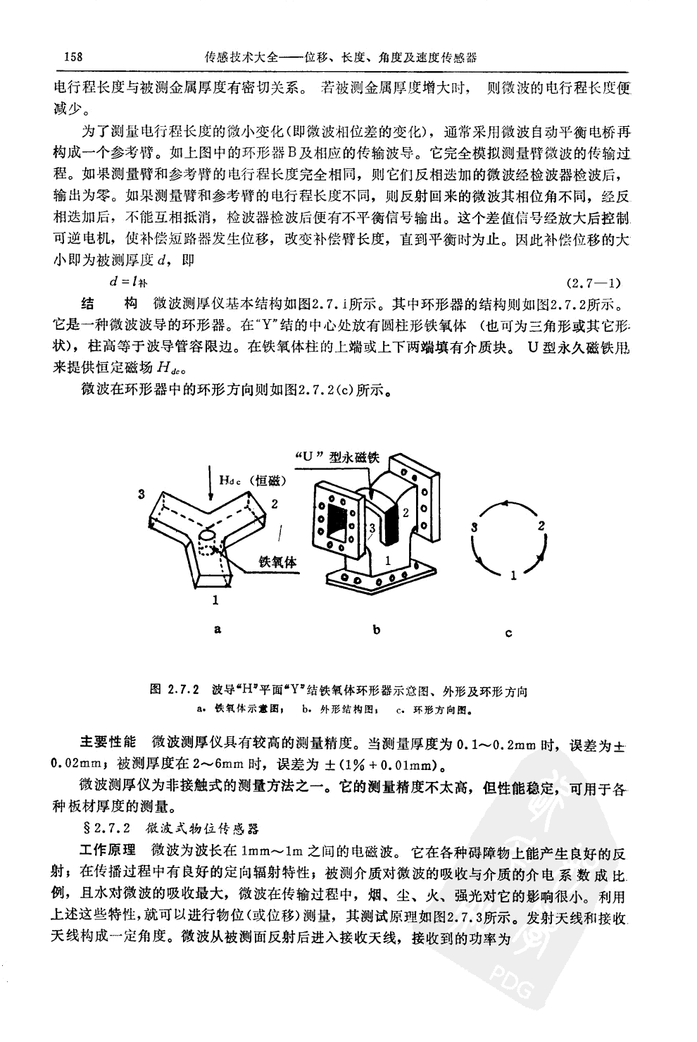 微波式測(cè)厚測(cè)長(zhǎng)傳感器